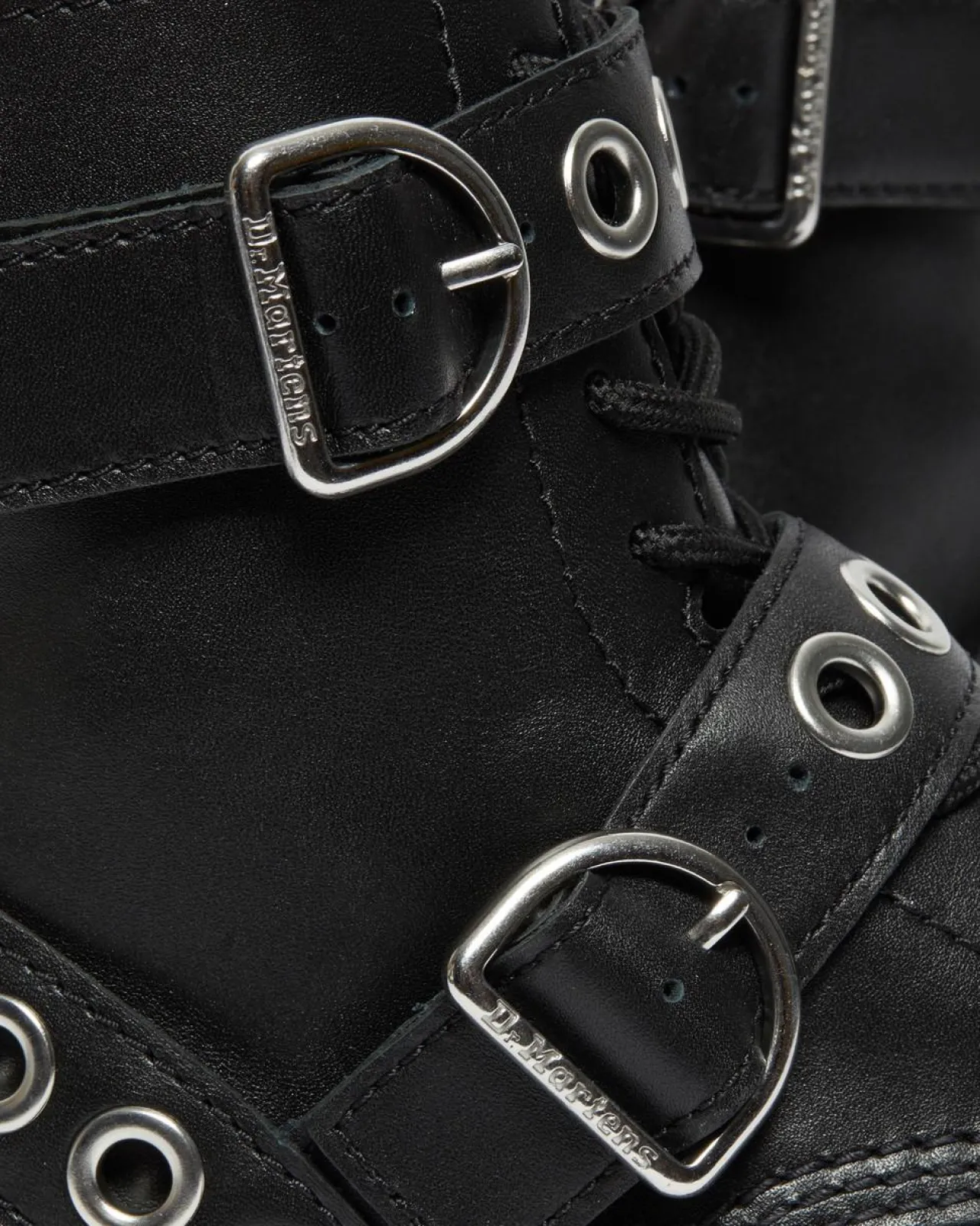 Dr. Martens Audrick Hardware Leren Platform Laarzen^WOMENS Platform Laarzen