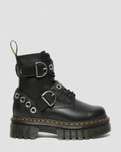 Dr. Martens Audrick Hardware Leren Platform Laarzen^WOMENS Platform Laarzen