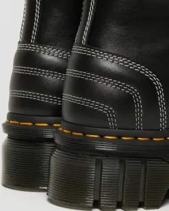 Dr. Martens Audrick 8i Witte Steek Leren Platform Laarzen^UNISEX Platform Laarzen
