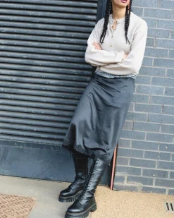 Dr. Martens Audrick Leren Kniehoge Platformlaarzen met 20 veterogen^WOMENS Hoge Laarzen|Veterlaarzen