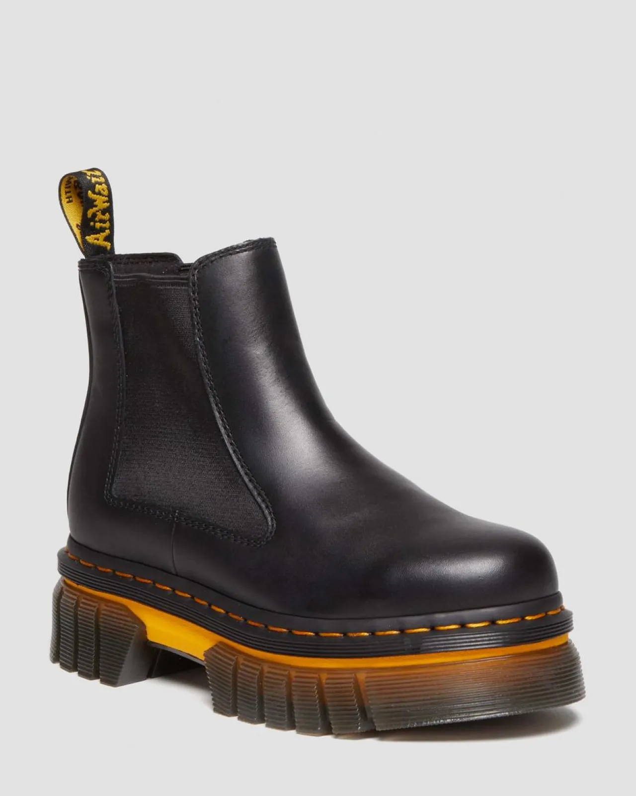 Dr. Martens Audrick Leren Platform Chelsea Boots met Contrasterende Zool^WOMENS Enkellaarzen|Chelsea Boots