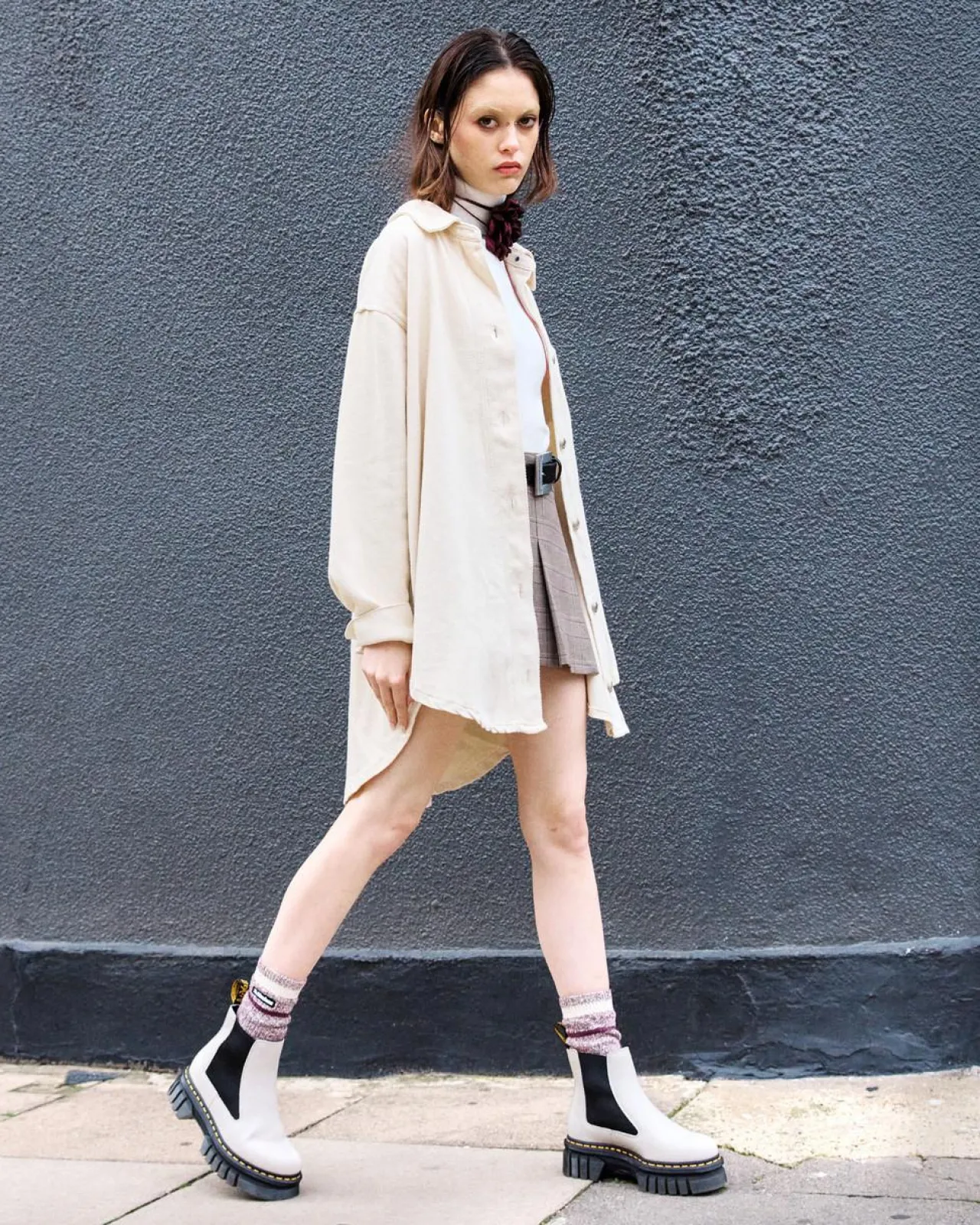 Dr. Martens Audrick Nappa Lux Leren Platform Chelsea Boots^GIFTS Platform Laarzen|Enkellaarzen
