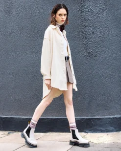 Dr. Martens Audrick Nappa Lux Leren Platform Chelsea Boots^GIFTS Platform Laarzen|Enkellaarzen