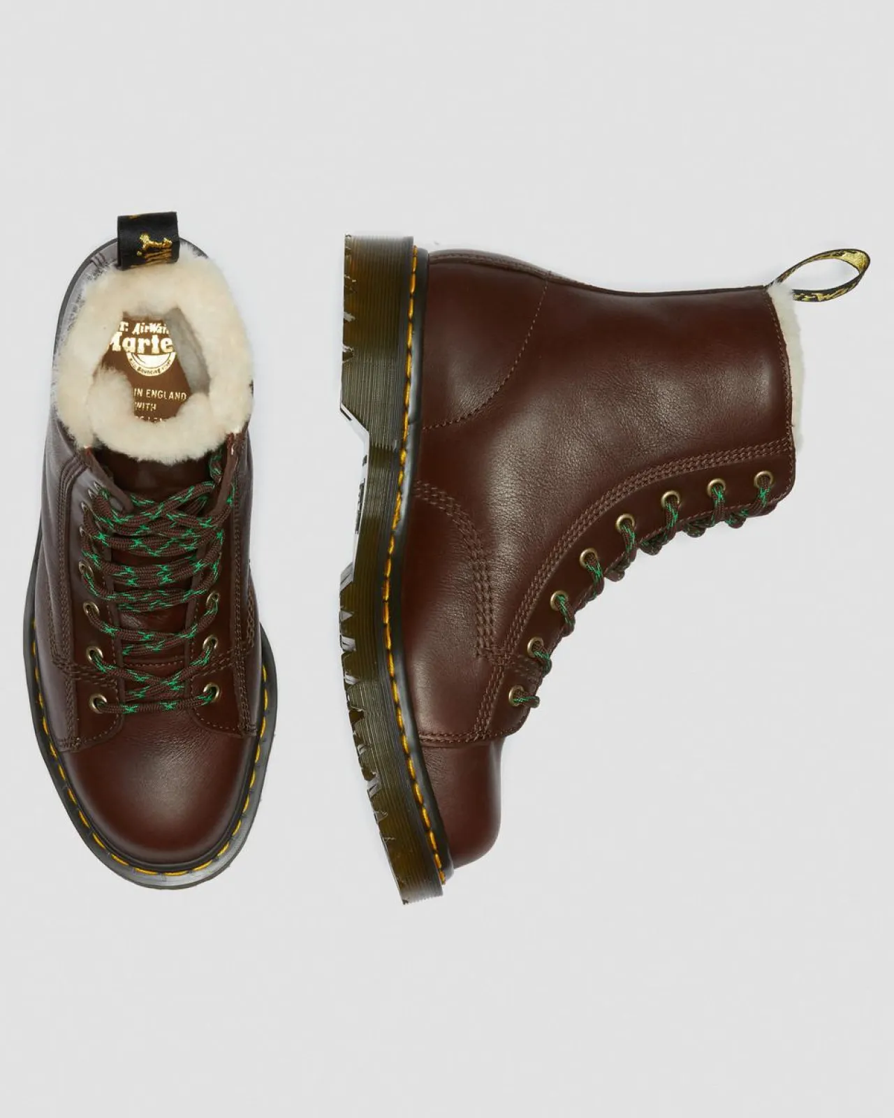 Dr. Martens Barton Shearling Gevoerde Leren Enkellaarzen^GIFTS Enkellaarzen|Winter Stijlen