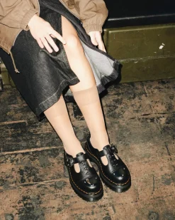 Dr. Martens Bethan Piercing Leren Platform Mary Jane Schoenen^ Platform Schoenen|Mary Jane Schoenen