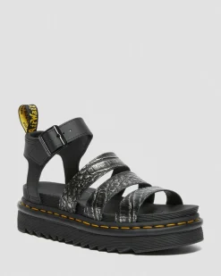 Dr. Martens Blaire Dames Wild Croc Leren Sandalen^WOMENS Lichte Sandalen|Sandalen
