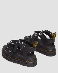 Dr. Martens Blaire Hardware Athena Leren Sandalen met Band^UNISEX Dames Sale|Lichte Sandalen