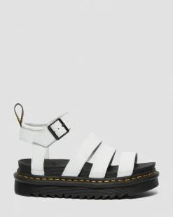 Dr. Martens Blaire Hydro Leren Sandalen met Band^WOMENS Lichte Sandalen|Platform Sandalen