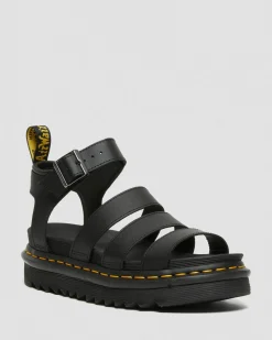 Dr. Martens Blaire Hydro Leren Sandalen met Band^WOMENS Lichte Sandalen|Platform Sandalen