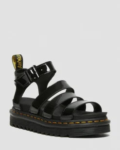 Dr. Martens Blaire Lakleren Gladiator Sandalen^WOMENS Lichte Sandalen|Platform Sandalen