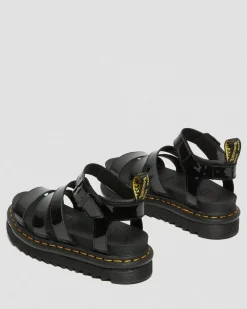 Dr. Martens Blaire Lakleren Gladiator Sandalen^WOMENS Lichte Sandalen|Platform Sandalen