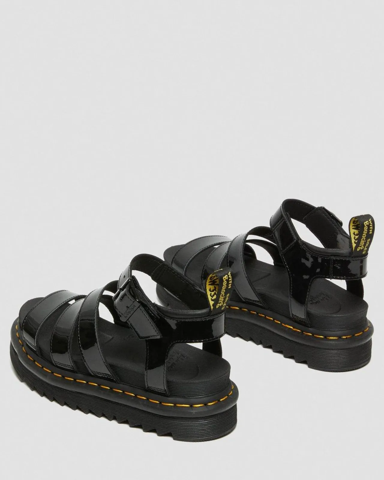 Dr. Martens Blaire Lakleren Gladiator Sandalen^WOMENS Lichte Sandalen|Platform Sandalen