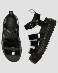 Dr. Martens Blaire Lakleren Gladiator Sandalen^WOMENS Lichte Sandalen|Platform Sandalen