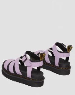 Dr. Martens Blaire Pisa Leren Platform Sandalen met Band^WOMENS Dames Sale|Lichte Sandalen