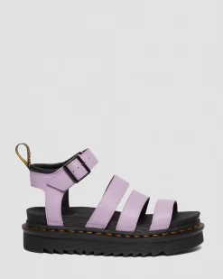 Dr. Martens Blaire Pisa Leren Platform Sandalen met Band^WOMENS Dames Sale|Lichte Sandalen