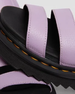 Dr. Martens Blaire Pisa Leren Platform Sandalen met Band^WOMENS Dames Sale|Lichte Sandalen