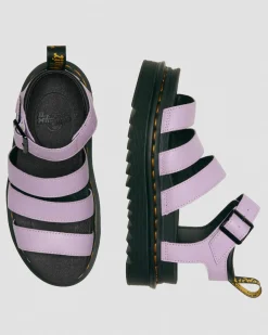 Dr. Martens Blaire Pisa Leren Platform Sandalen met Band^WOMENS Dames Sale|Lichte Sandalen