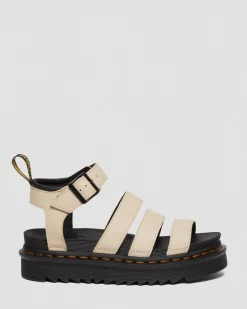 Dr. Martens Blaire Pisa Leren Platform Sandalen met Band^WOMENS Lichte Sandalen|Gladiator Sandalen