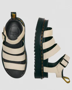 Dr. Martens Blaire Pisa Leren Platform Sandalen met Band^WOMENS Lichte Sandalen|Gladiator Sandalen