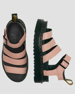 Dr. Martens Blaire Pisa Leren Platform Sandalen met Band^WOMENS Dames Sale|Gladiator Sandalen