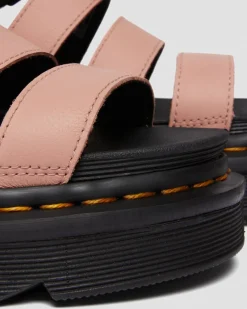 Dr. Martens Blaire Pisa Leren Platform Sandalen met Band^WOMENS Dames Sale|Gladiator Sandalen