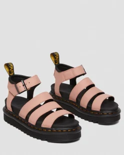 Dr. Martens Blaire Pisa Leren Platform Sandalen met Band^WOMENS Dames Sale|Gladiator Sandalen