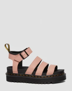 Dr. Martens Blaire Pisa Leren Platform Sandalen met Band^WOMENS Dames Sale|Gladiator Sandalen