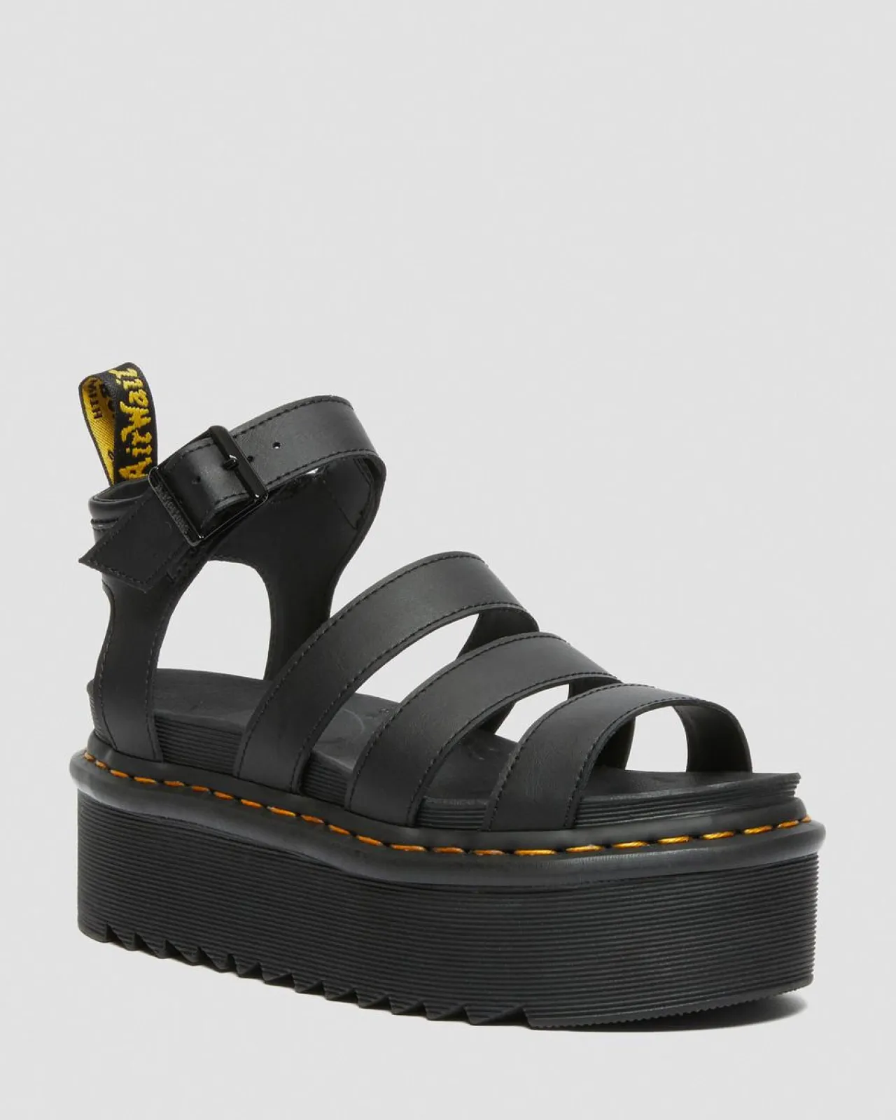 Dr. Martens Blaire Quad Hydro Leren Platform Gladiator Sandalen^WOMENS Lichte Sandalen|Platform Sandalen