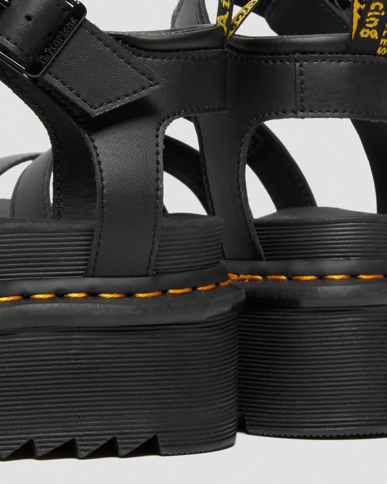 Dr. Martens Blaire Quad Hydro Leren Platform Gladiator Sandalen^WOMENS Lichte Sandalen|Platform Sandalen