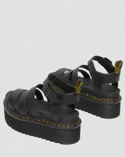 Dr. Martens Blaire Quad Hydro Leren Platform Gladiator Sandalen^WOMENS Lichte Sandalen|Platform Sandalen