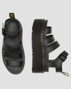 Dr. Martens Blaire Quad Hydro Leren Platform Gladiator Sandalen^WOMENS Lichte Sandalen|Platform Sandalen
