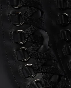 Dr. Martens Chesney Leren Veterlaarzen met Uitlopende Hak^WOMENS Hakken|Enkellaarzen