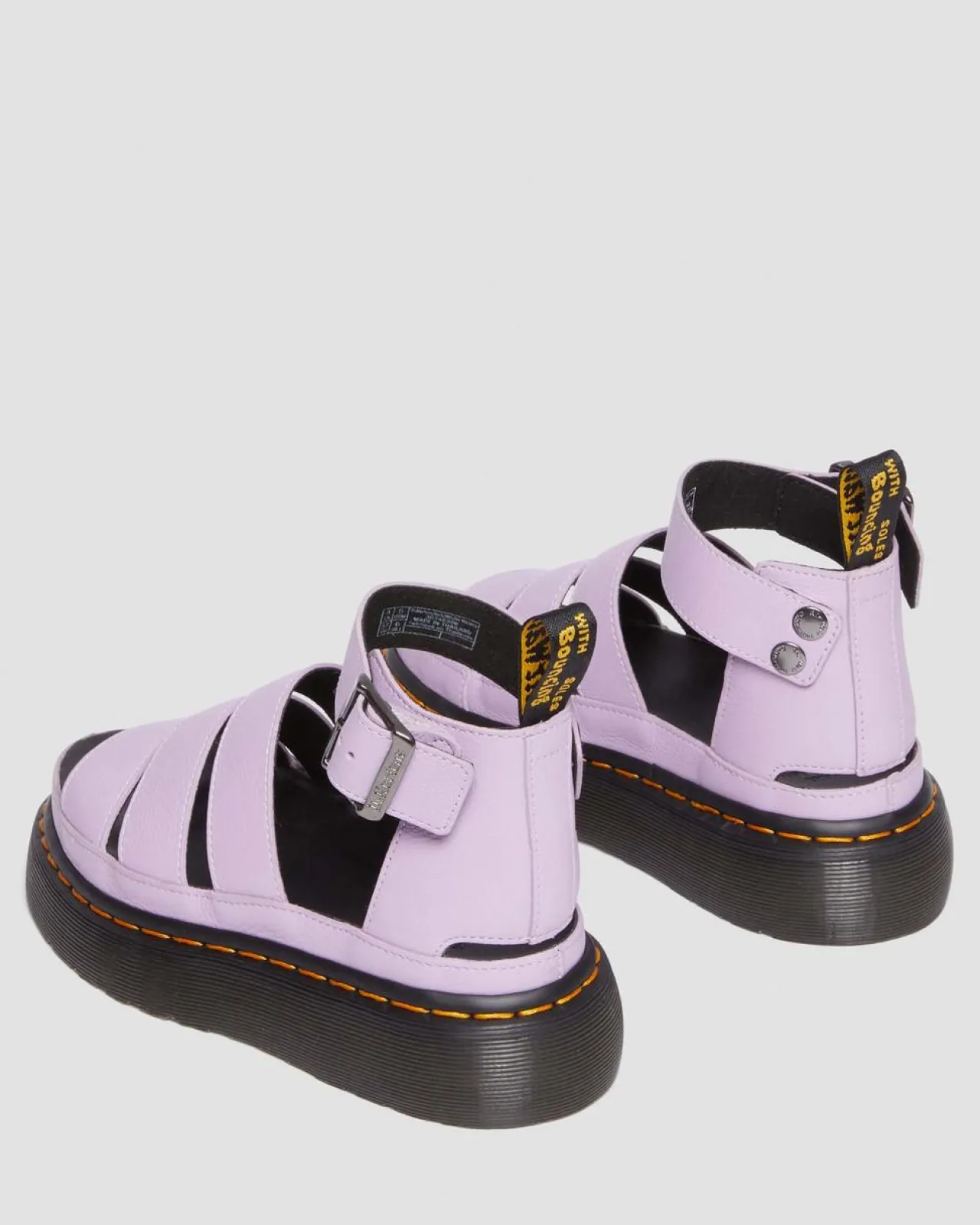 Dr. Martens Clarissa II Pisa Leren Platform Sandalen met Riem^UNISEX Gladiator Sandalen|Sandalen