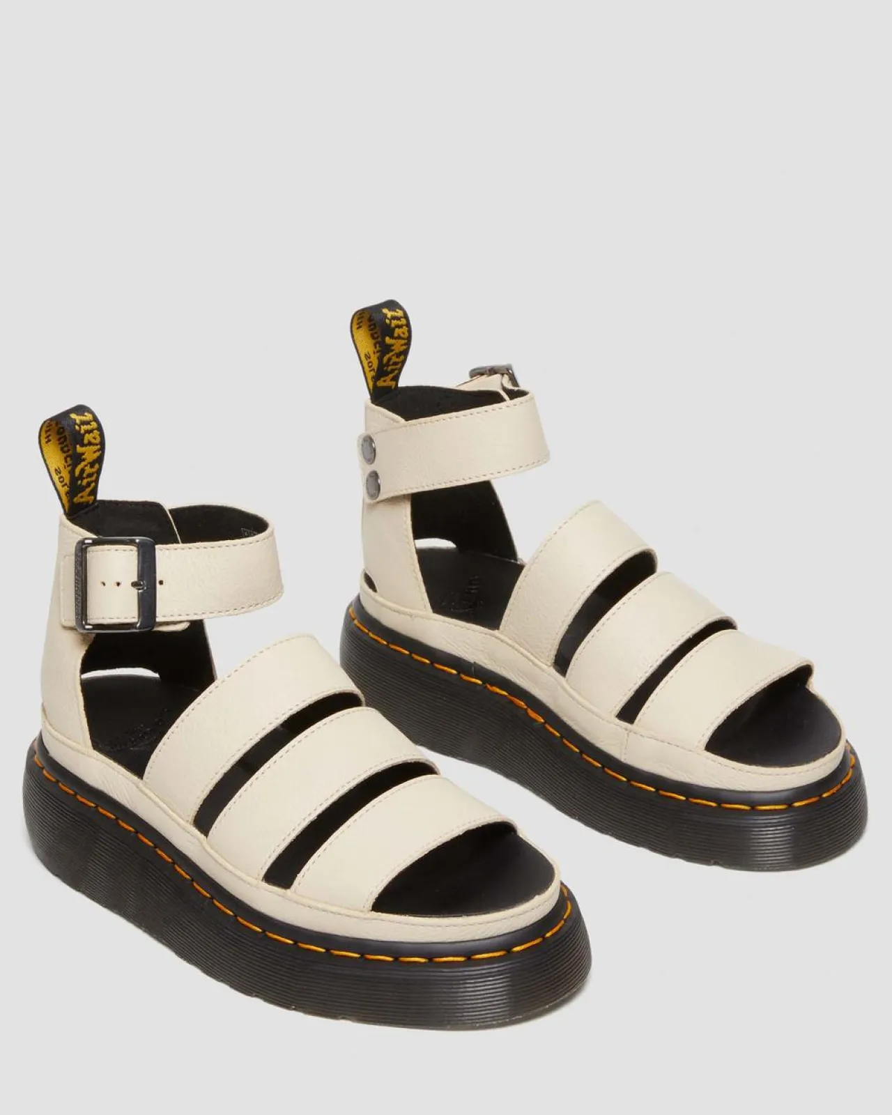 Dr. Martens Clarissa II Pisa Leren Platform Sandalen met Riem^UNISEX Gladiator Sandalen|Sandalen