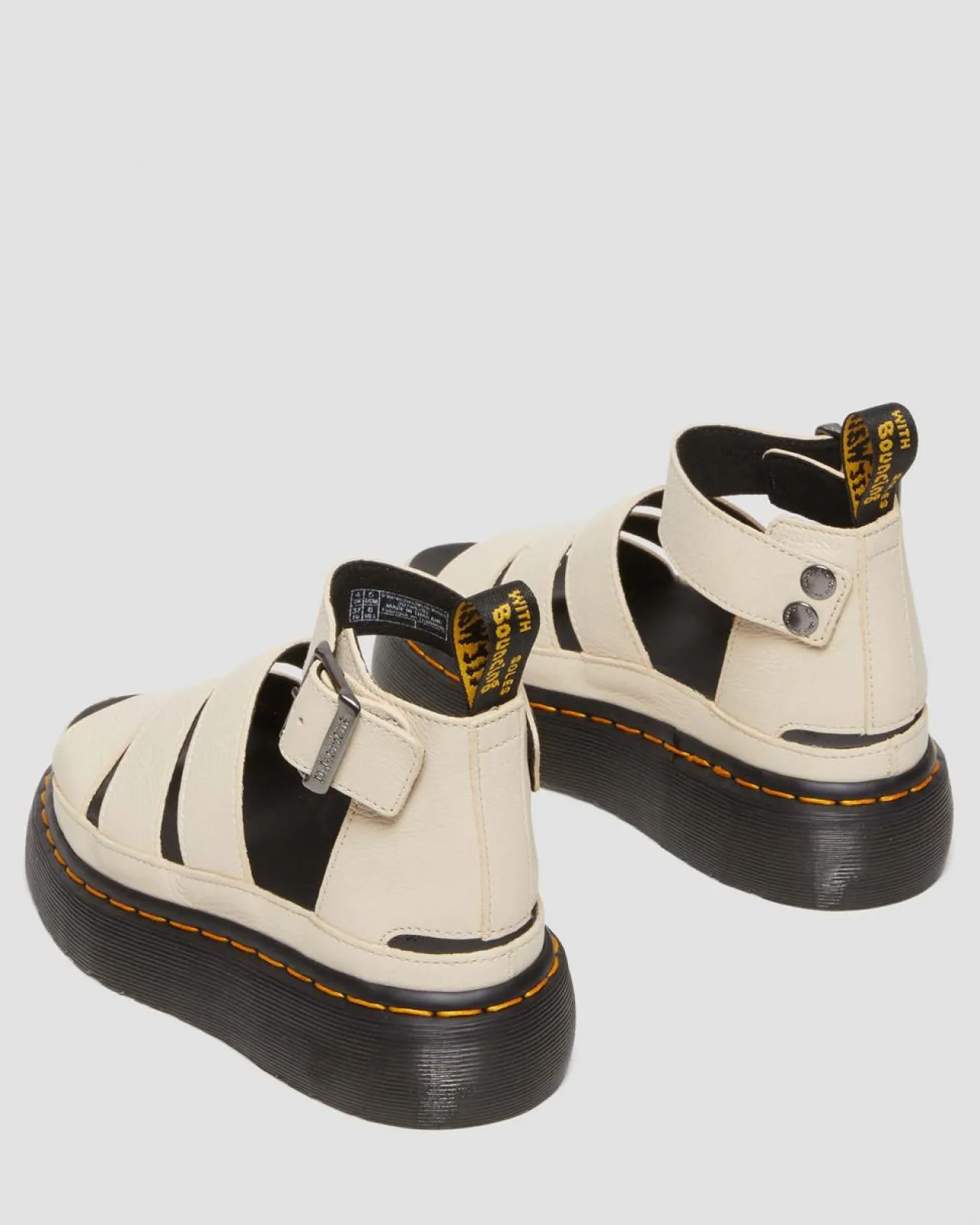 Dr. Martens Clarissa II Pisa Leren Platform Sandalen met Riem^UNISEX Gladiator Sandalen|Sandalen