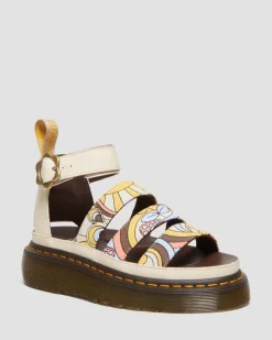 Dr. Martens Clarissa II Quad Retro Canvas Vegan Platform Sandalen met Riem^UNISEX Vegan|Platform Sandalen
