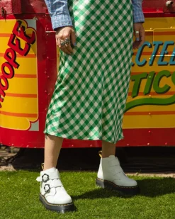 Dr. Martens Devon Bloemengesp Gemalen Nappa Leren Platformlaarzen^WOMENS Dames Sale|Zachte Leren Laarzen