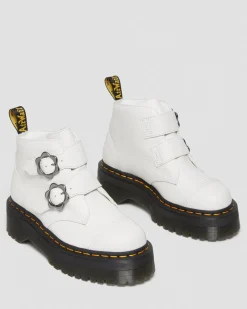 Dr. Martens Devon Bloemengesp Gemalen Nappa Leren Platformlaarzen^WOMENS Dames Sale|Zachte Leren Laarzen