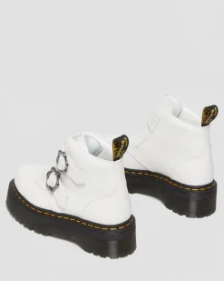 Dr. Martens Devon Bloemengesp Gemalen Nappa Leren Platformlaarzen^WOMENS Dames Sale|Zachte Leren Laarzen