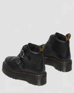 Dr. Martens Devon Bloemengesp Gemalen Nappa Leren Platformlaarzen^WOMENS Zachte Leren Laarzen