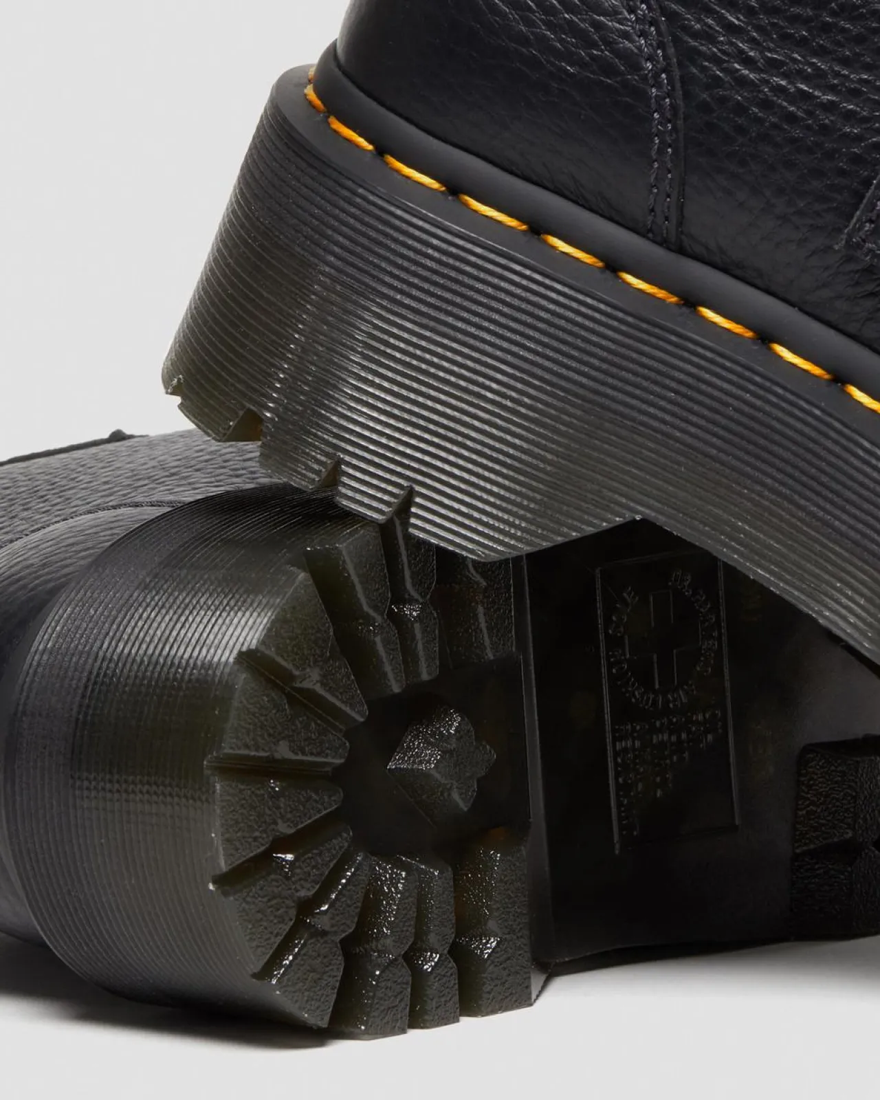 Dr. Martens Devon Bloemengesp Gemalen Nappa Leren Platformlaarzen^WOMENS Zachte Leren Laarzen