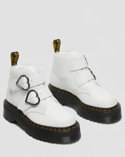 Dr. Martens Devon Heart Leren Platform Laarzen^WOMENS Enkellaarzen|Platform Laarzen