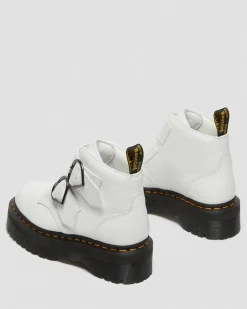 Dr. Martens Devon Heart Leren Platform Laarzen^WOMENS Enkellaarzen|Platform Laarzen