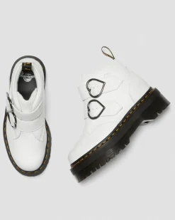 Dr. Martens Devon Heart Leren Platform Laarzen^WOMENS Enkellaarzen|Platform Laarzen
