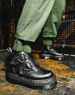 Dr. Martens Devon Heart Leren Platform Laarzen^WOMENS Enkellaarzen|Platform Laarzen