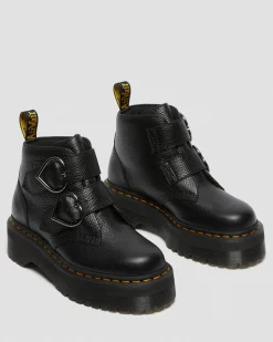 Dr. Martens Devon Heart Leren Platform Laarzen^WOMENS Enkellaarzen|Platform Laarzen