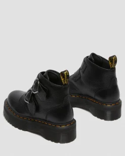 Dr. Martens Devon Heart Leren Platform Laarzen^WOMENS Enkellaarzen|Platform Laarzen