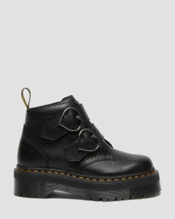 Dr. Martens Devon Heart Leren Platform Laarzen^WOMENS Enkellaarzen|Platform Laarzen