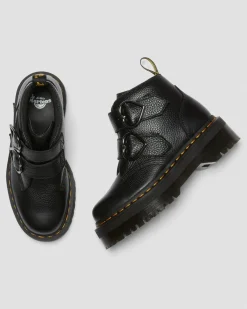 Dr. Martens Devon Heart Leren Platform Laarzen^WOMENS Enkellaarzen|Platform Laarzen