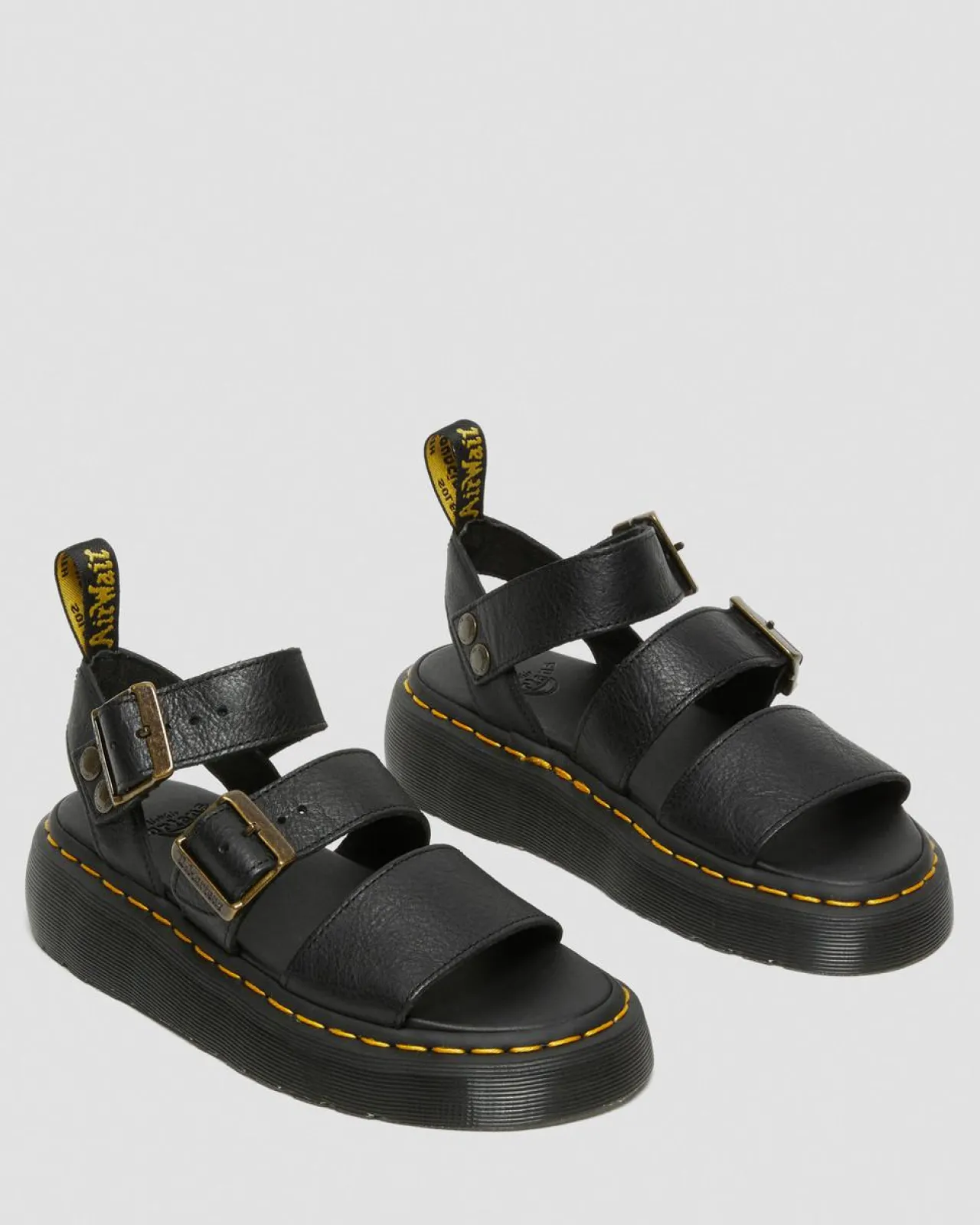 Dr. Martens Gryphon Quad Leren Platform Sandalen^WOMENS Sandalen|Platform Sandalen